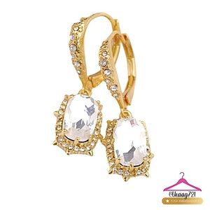 ALEXIS BITTAR Crystal Drop Earrings in Gold